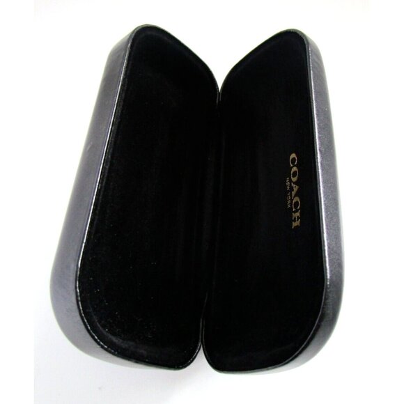 COACH New York Eyeglasses/Sunglasses Clamshell Case - Black & Coach Cloth/Wipe - Picture 8 of 13